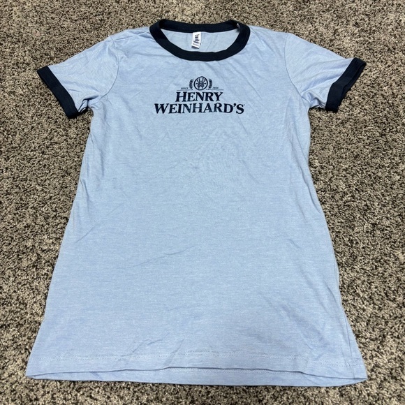 Abella Light Blue and Black Short Sleeve Tee - Picture 1 of 2